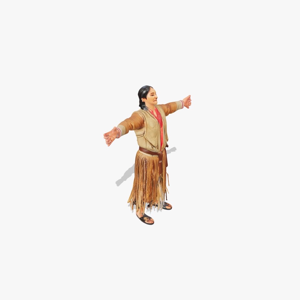 Traditional Outfit Character Model Pack with Fringed Skirt